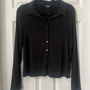 Stretchy Black button down